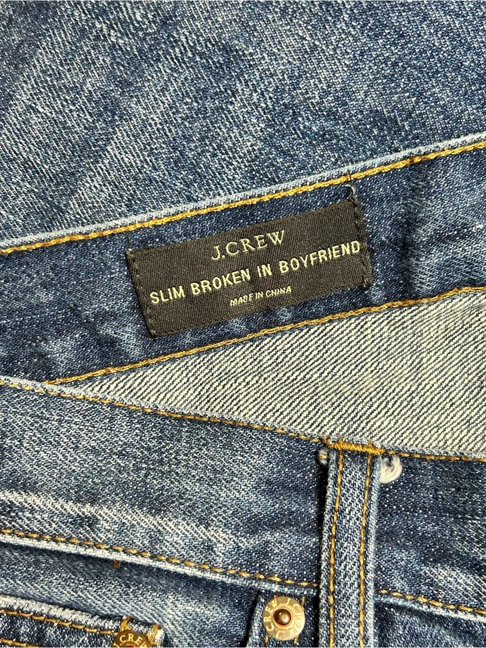 J. Crew Selvedge Denim Slim Broken In Boyfriend Jeans Womens Size 27